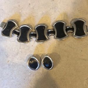 *NEW*Funky heavy mid century bracelet and earrings